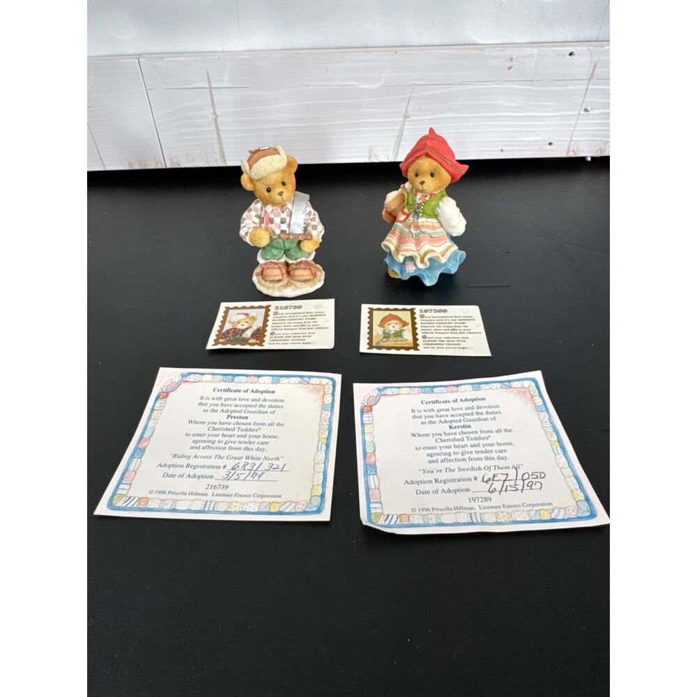 2 Cherished Teddies Preston #216739 & Kerstin #197289